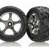 Traxxas Anaconda Tires With Tracer 2.2 Chrome Wheels (assembled Glued) (rear)