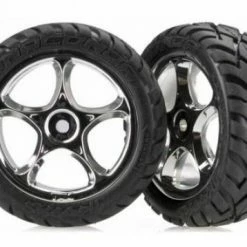 Traxxas Anaconda Tires With Tracer 2.2 Chrome Wheels (assembled Glued) (front)