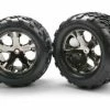 Traxxas Talon Tires All-Star Black Chrome Wheels Foam Inserts (assembled And Glued) (electric Rear) (2) (TSM Rated)