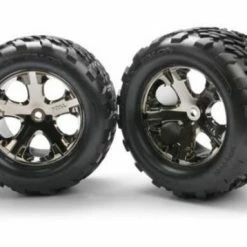 Traxxas Talon Tires All-Star Black Chrome Wheels Foam Inserts (assembled And Glued) (electric Rear) (2) (TSM Rated)