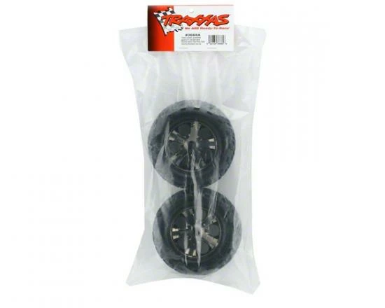 Traxxas Talon Tires All-Star Black Chrome Wheels Foam Inserts (assembled And Glued) (electric Rear) (2) (TSM Rated) - Image 2