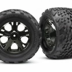 Traxxas Talon Tires All-Star Black Chrome Wheels Foam Inserts (assembled And Glued) (nitro Rear/ Electric Front) (2) (TSM Rated)