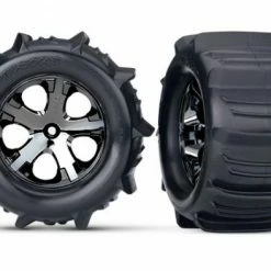 Traxxas 2.8 Paddle Tyres Assembled On Electric Rear Wheels - 1 Pair
