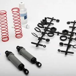 Traxxas Ultra Shocks (grey) (xx-long) (complete W/ Spring Pre-load Spacers Springs) (rear) (2)