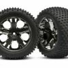 Traxxas Alias Tires All Star Black Chrome Wheels Foam Inserts (assembled And Glued) (rear) (2) (TSM Rated)
