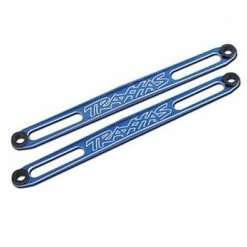 Traxxas Hold Downs Battery (blue-anodized) (2)/ Adhesive Foam Battery Pads/ Shoulder Screws (2)/battery Hold-down Posts (4)/ Clips (4)