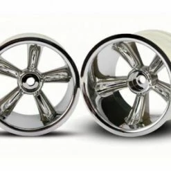 Traxxas Pro Star Chrome Wheels - 2.2 Inch Diameter - 12mm Hex Fit