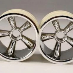 Traxxas Pro Star Chrome Wheels - 2.2 Inch Diameter - Bearing Fit