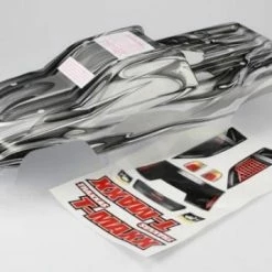 Traxxas T-Maxx ProGraphix Body (long Wheelbase) (replacement For Painted Body. Graphics Are Painted- Requires Paint And Final Color Application)/ Window Grill Lights Decal Sheet