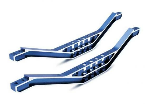 Traxxas Chassis Braces Lower Machined 6061-T6 Aluminum (blue) (2)/ Hardware