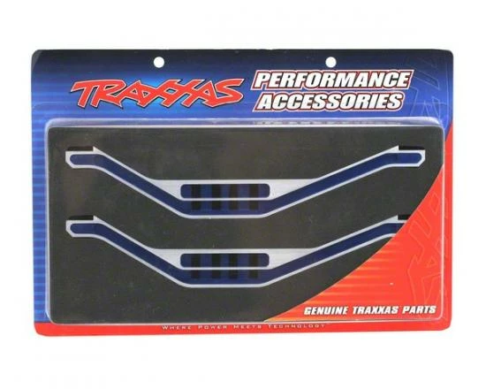 Traxxas Chassis Braces Lower Machined 6061-T6 Aluminum (blue) (2)/ Hardware - Image 2