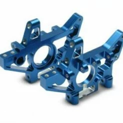 Traxxas Bulkheads Front (machined 6061-T6 Aluminum) (blue) (l R) (requires Use Of 4939X Suspension Pins)