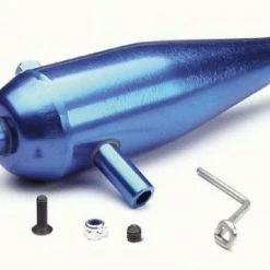 Traxxas Tuned Pipe High Performance (aluminum) (blue-anodized)/ Pipe Hanger/ Screws/ Nuts (requires 4941)