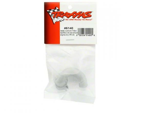 Traxxas Header Aluminum (T-Maxx) (for Rear Exhaust Engines Only) (TRX 2.5 2.5R 3.3) - Image 2