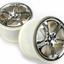 Traxxas SS (Split-Spoke) 3.8 Wheels (chrome) (2) (fits Revo/Maxx Series With 14mm Hex)