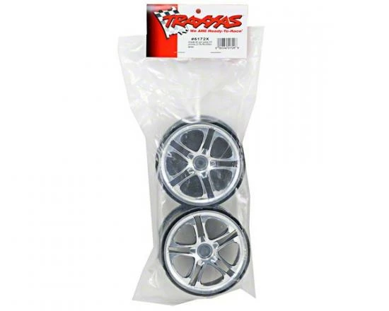 Traxxas SS (Split-Spoke) 3.8 Wheels (chrome) (2) (fits Revo/Maxx Series With 14mm Hex) - Image 2