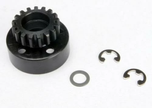 Traxxas Clutch Bell (17-tooth)/5x8x0.5mm Fiber Washer (2)/ 5mm E-clip (requires 5x11x4mm Ball Bearings Part 4611) (1.0 Metric Pitch)