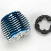 Traxxas Cooling Head PowerTune (machined Aluminum Blue-anodized) (TRX 2.5 And 2.5R)/ Head Protector (plastic)