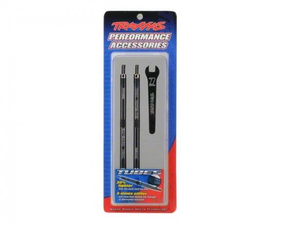 Traxxas 7075-T6 Carbon Black Aluminum TUBES Toe Links (128mm Fits Front Or Rear) (2)/ Rod Ends Rear (4)/ Rod Ends Front (4)/ Wrench (1) - Image 2