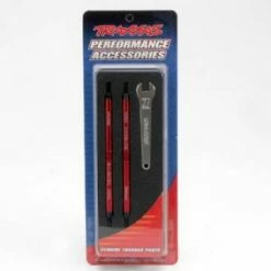 Traxxas 7075-T6 Red-anodized Aluminum TUBES Toe Links (128mm Fits Front Or Rear) (2)/ Rod Ends Rear (4)/ Rod Ends Front (4)/ Wrench (1)