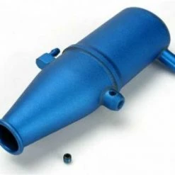 Traxxas Tuned Pipe Aluminum Blue-anodized (dual Chamber With Pressure Fitting)/ 4mm GS
