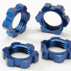 Traxxas Wheel Nuts Splined 17mm (blue-anodized) (4)