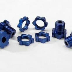 Traxxas Blue-anodized Aluminum 17mm Splined Wheel Hubs And Hex Nuts