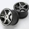 Traxxas Gemini 3.8 Wheels (black Chrome) (2) (use With 17mm Splined Wheel Hubs Nuts Part 5353X)
