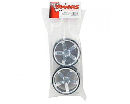 Traxxas Hurricane 3.8 Wheels (chrome) (2) (also Fits Maxx Series) - Image 2