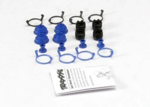 Traxxas Pivot Ball Caps (4)/ Dust Boots Rubber (4)/ Dust Plugs Rubber (4)/ Dust Boot Retainers Black (4) Blue (4)