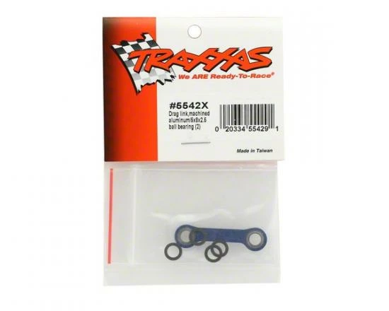 Traxxas Machined 6061-T6 Blue-anodized Aluminum Drag Link And 5x8x2.5 Ball Bearings - Image 2