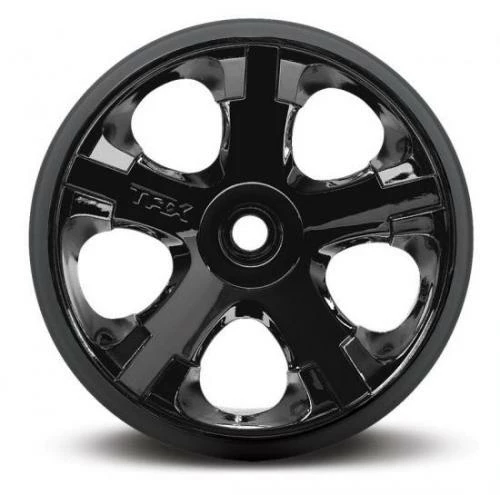 Traxxas All Star Black Chrome Wheels - 2.8 Inch Diameter - Bearing Fit ** CLEARANCE **