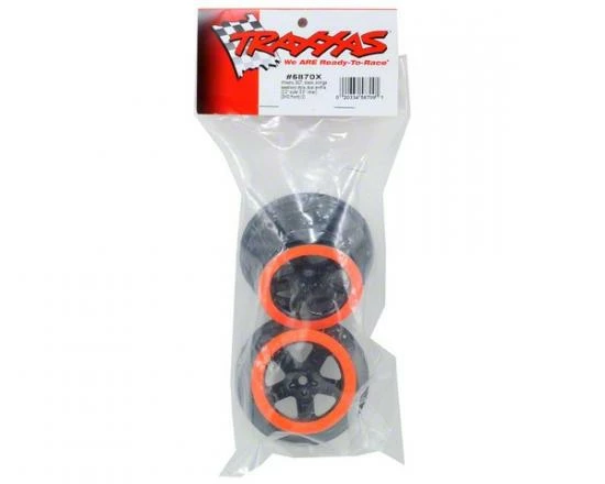 Traxxas Wheels SCT Black Orange Beadlock Style Dual Profile (2.2 Outer 3.0 Inner) (2WD Front) (2) - Image 2