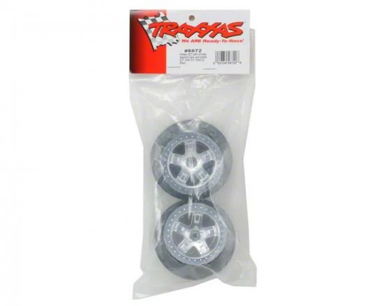 Traxxas Short Course Chrome SCT Wheels - Chrome Beadlock - 12mm Hex (2) - Image 2
