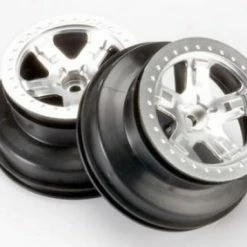 Traxxas Short Course Chrome SCT Wheels - Chrome Beadlock - 12mm Hex (2) (2WD Front)