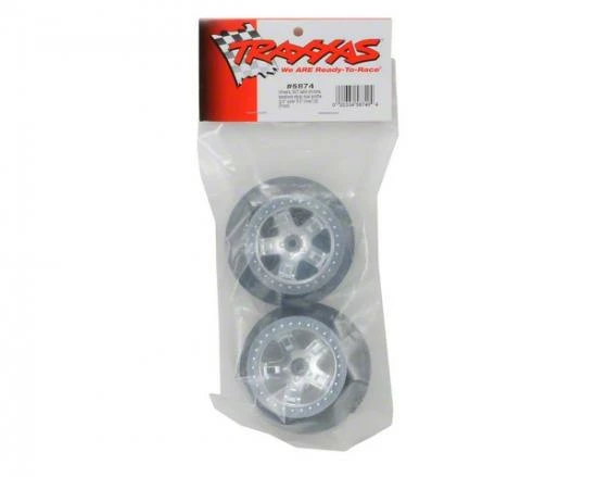 Traxxas Short Course Chrome SCT Wheels - Chrome Beadlock - 12mm Hex (2) (2WD Front) - Image 2