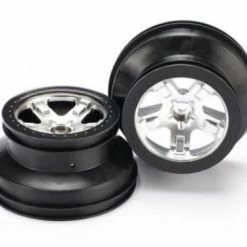 Traxxas Short Course Chrome SCT Wheels - Black Beadlock - 12mm Hex (2) (2WD Front)