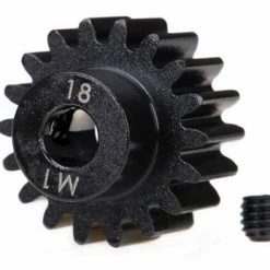 Traxxas Hardened Machined Pinion Gear - 18T - 1 Mod Pitch - 5mm Bore (Compatible With Steel Spurs)