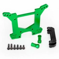 Traxxas Shock Tower Rear 7075-T6 Aluminum (green-anodized) (1)/ Body Mount Bracket (1)
