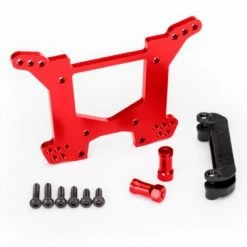 Traxxas Shock Tower Rear 7075-T6 Aluminum (red-anodized) (1)/ Body Mount Bracket (1)
