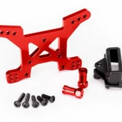 Traxxas Shock Tower Front 7075-T6 Aluminum (red-anodized) (1)/ Body Mount Bracket (1)