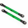 Traxxas Toe Links (TUBES Green-anodized 7075-T6 Aluminum Stronger Than Titanium) (87mm) (2)/ Rod Ends Rear (4)/ Rod Ends Front (4)/ Aluminum Wrench (1)