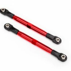 Traxxas Toe Links (TUBES Red-anodized 7075-T6 Aluminum Stronger Than Titanium) (87mm) (2)/ Rod Ends Rear (4)/ Rod Ends Front (4)/ Aluminum Wrench (1)