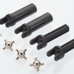 Traxxas Half Shafts Heavy Duty (external Splined (2)/ Internal Splined (2))/ Metal U-joints (4)