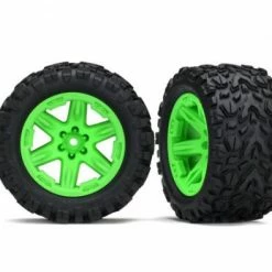 Traxxas Tires Wheels Assembled Glued (2.8) (RXT 4X4 Green Wheels Talon Extreme Tires Foam Inserts) (2) (TSM Rated)