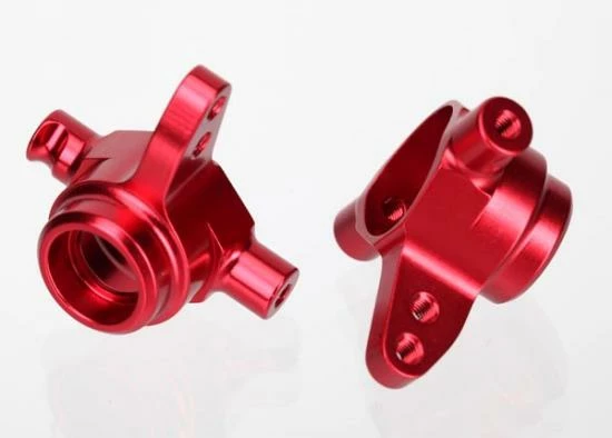 Traxxas 6061-T6 Aluminum Steering Blocks (red-anodized)