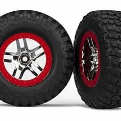 Traxxas BF Goodrich Short Course Tyres On SS Chrome/Red Wheels