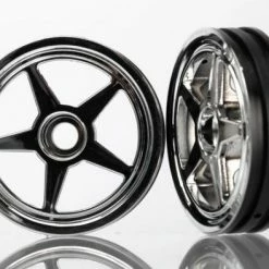 Traxxas Wheels 5-spoke (chrome) (front) (2)