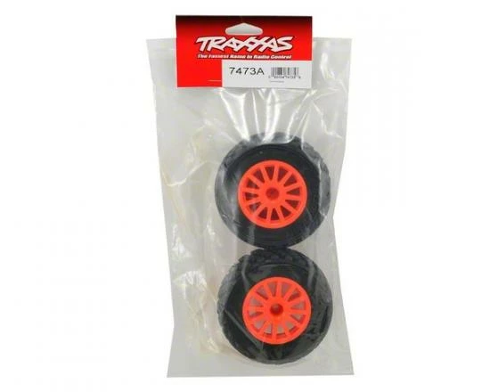 Traxxas Tires Wheels Assembled Glued (orange Wheels BFGoodrich Rally Gravel Pattern Tires Foam Inserts) (2) (TSM Rated) - Image 2