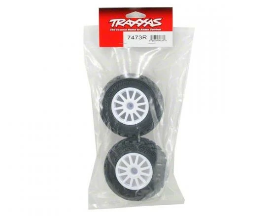 Traxxas Tires Wheels Assembled Glued (White Wheels BFGoodrich Rally Gravel Pattern S1 Compound Tires Foam Inserts) (2) - Image 2